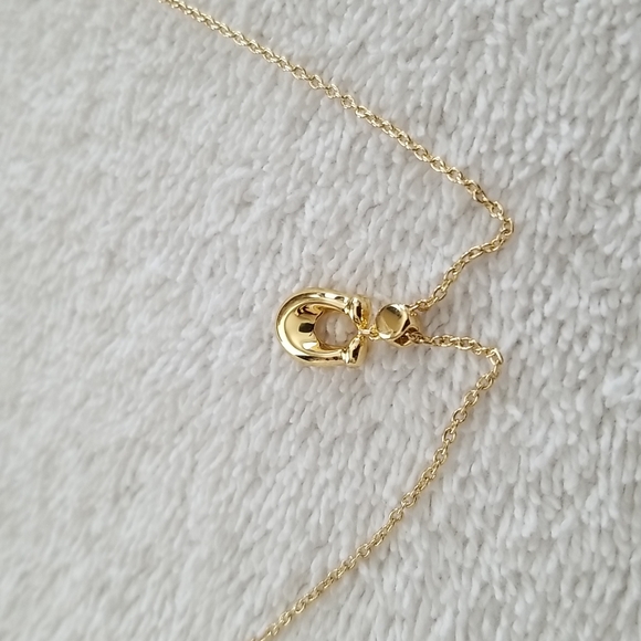 New COACH Chubby C Pendant Necklace - Picture 6 of 9